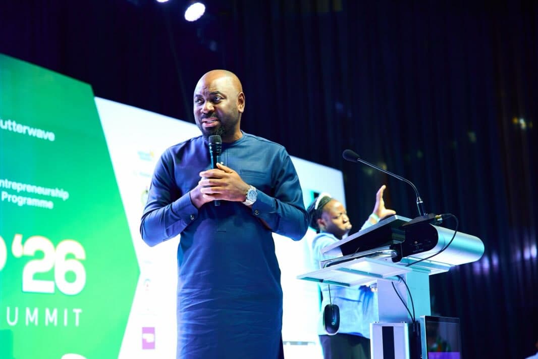 Apeh Harrison Iwodi speaking at a leadership summit